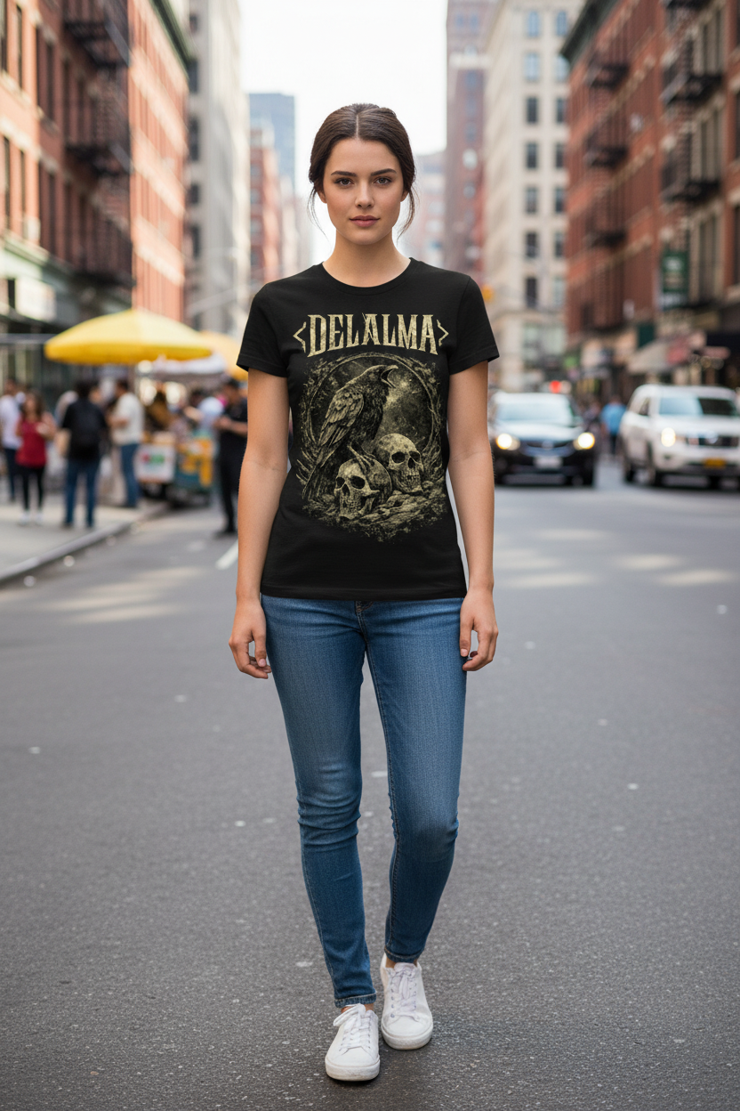 Camiseta "Mirlo/Calavera".