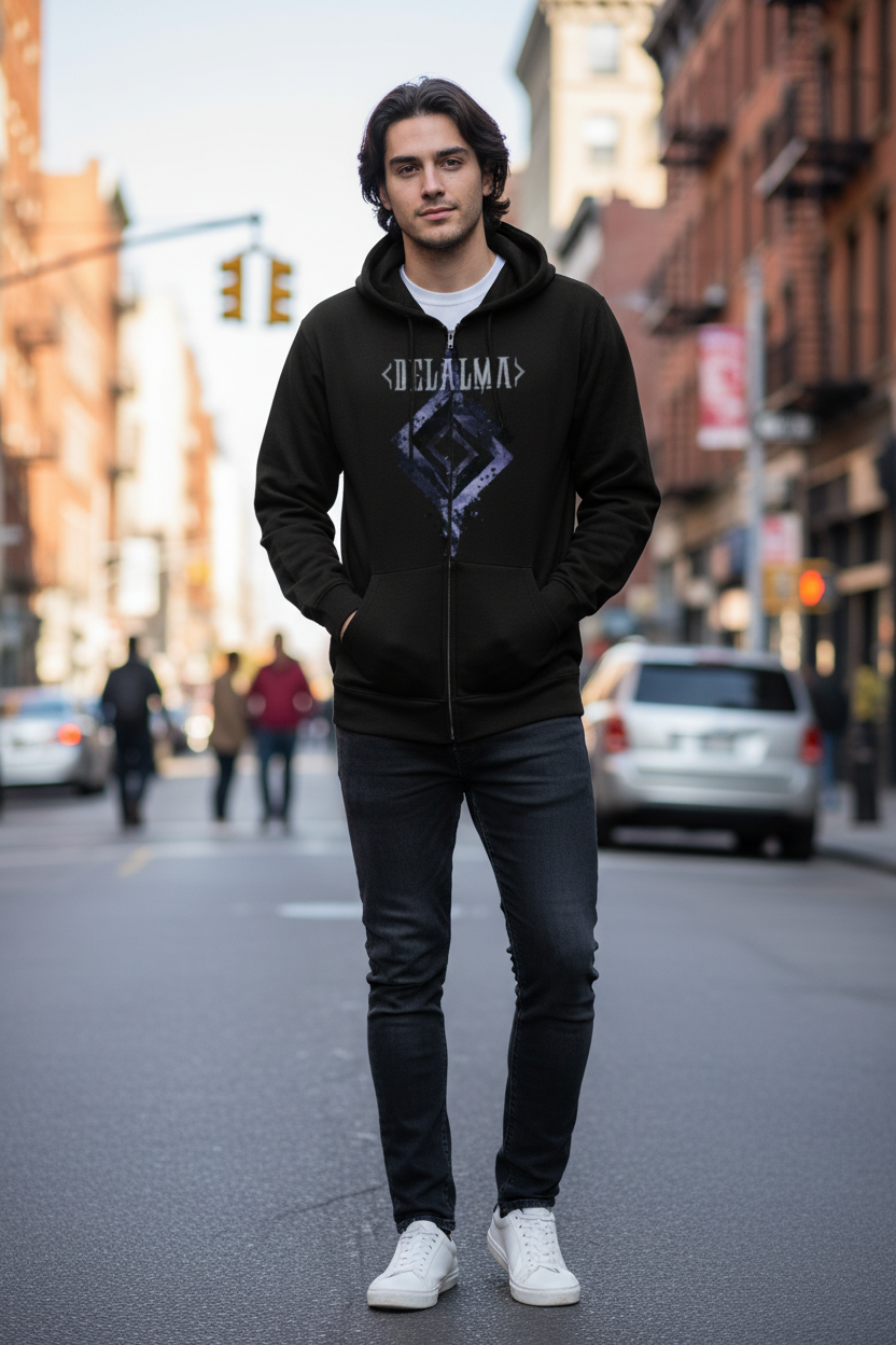 Sudadera "Cristal" cremallera.