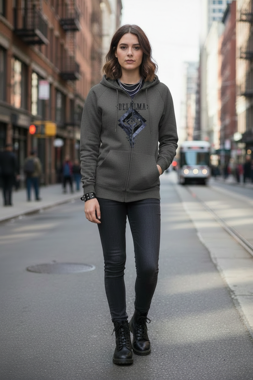 Sudadera "Cristal" cremallera.